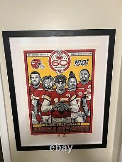 Kansas City Chiefs Signed Print 2019 Playoffs 60th Anniversary SUPER BOWL CHAMPS