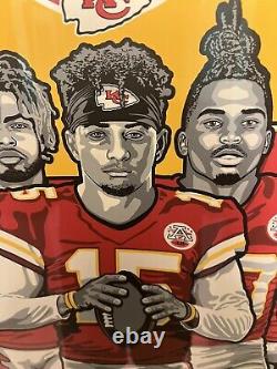 Kansas City Chiefs Signed Print 2019 Playoffs 60th Anniversary SUPER BOWL CHAMPS