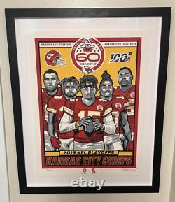 Kansas City Chiefs Signed Print 2019 Playoffs 60th Anniversary SUPER BOWL CHAMPS