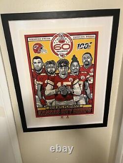 Kansas City Chiefs Signed Print 2019 Playoffs 60th Anniversary SUPER BOWL CHAMPS