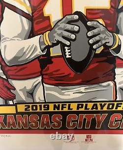 Kansas City Chiefs Signed Print 2019 Playoffs 60th Anniversary SUPER BOWL CHAMPS
