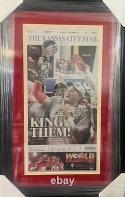 Kansas City Chiefs Super Bowl 54 Champions Framed Newspaper Andy Reid Mahomes