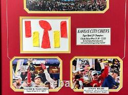 Kansas City Chiefs Super Bowl 54 LIV Game Used Confetti Framed Photo Mahomes COA
