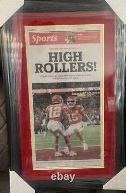 Kansas City Chiefs Super Bowl 58 Champions Framed Newspaper Andy Reid Mahomes