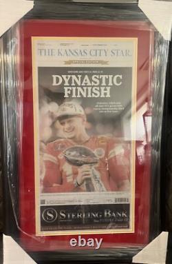 Kansas City Chiefs Super Bowl 58 Champions Framed Newspaper Andy Reid Mahomes
