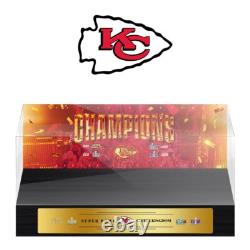Kansas City Chiefs Super Bowl Championship Trophy Ring Display Case Set