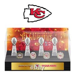 Kansas City Chiefs Super Bowl Championship Trophy Ring with Display Case