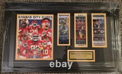 Kansas City Chiefs Super Bowl Dynasty Mahomes, Reid, Kelce & Jones Autographed