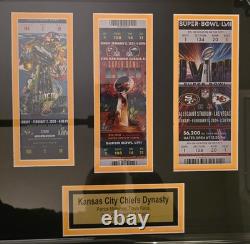 Kansas City Chiefs Super Bowl Dynasty Mahomes, Reid, Kelce & Jones Autographed