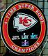 Kansas City Chiefs Super Bowl Led Lighted Wall Decor Oval Sign 23 X 23