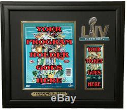 Kansas City Chiefs Super Bowl LIV 54 Program & Ticket Holder Black Frame