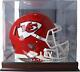 Kansas City Chiefs Super Bowl Liv Champions Mahogany Helmet Logo Display Case