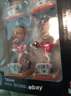 Kansas City Chiefs Super Bowl LIV Champions Mini Bobblehead Set Patrick Mahomes