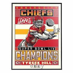 Kansas City Chiefs Super Bowl LIV Champions Tyreek Hill 18x24 Deluxe Framed Se