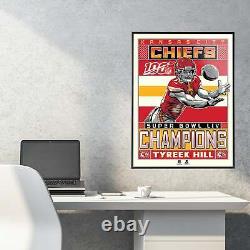 Kansas City Chiefs Super Bowl LIV Champions Tyreek Hill 18x24 Deluxe Framed Se