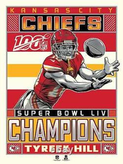 Kansas City Chiefs Super Bowl LIV Champions Tyreek Hill 18x24 Deluxe Framed Se