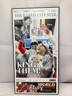 Kansas City Chiefs Super Bowl LIV Newspaper Photo Framed in Black! Feb 3, 2020