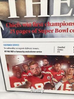 Kansas City Chiefs Super Bowl LIV Newspaper Photo Framed in Black! Feb 3, 2020