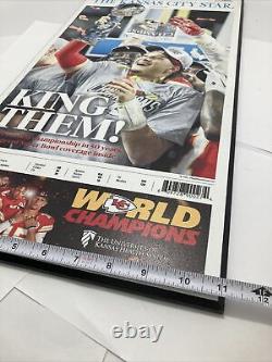 Kansas City Chiefs Super Bowl LIV Newspaper Photo Framed in Black! Feb 3, 2020