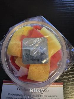 Kansas City Chiefs Super Bowl LVIII 58 Champions Confetti Paperweight New COA