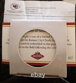 Kansas City Chiefs Super Bowl LVIII 58 Champions Confetti Paperweight New COA