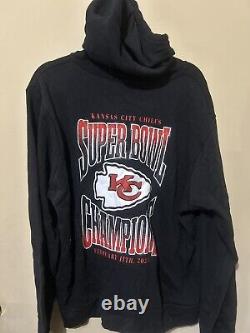 Kansas City Chiefs Super Bowl LVIII Champions Full-Zip Hoodie XL New $120