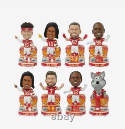 Kansas City Chiefs Super Bowl LVIII Champions Mini Bobblehead Boxed Set FOCO NEW