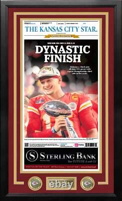 Kansas City Chiefs Super Bowl LVIII Championship Framed Newspaper