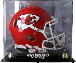 Kansas City Chiefs Super Bowl LVIII Champs Golden Classic Helmet Display Case