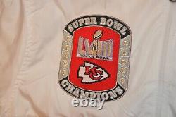 Kansas City Chiefs Super Bowl LVIII HOODED 1/4 zip jacket Men's small NEW w tags