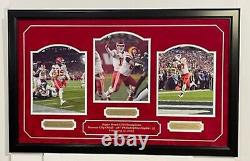 Kansas City Chiefs Super Bowl LVII Champions triple 8x10 Photos framed & matted