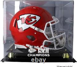 Kansas City Chiefs Super Bowl LVII Champs Golden Classic Helmet Display Case