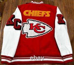 Kansas City Chiefs Super Bowl LVII Varsity Jacket NFL Pro Line Red White Letterm