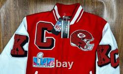 Kansas City Chiefs Super Bowl LVII Varsity Jacket NFL Pro Line Red White Letterm