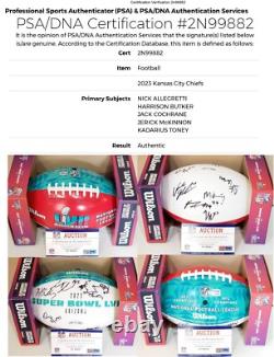 Kansas City Chiefs Super Bowl NFL Charity Auction Over 10 Signatures Football