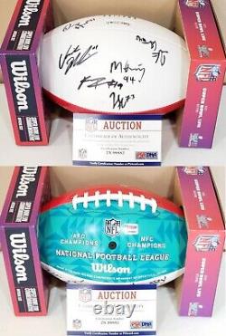 Kansas City Chiefs Super Bowl NFL Charity Auction Over 10 Signatures Football