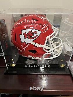 Kansas City Chiefs Super Bowl Team Autographed Helmet Kelce, Hill, Jones, Etc