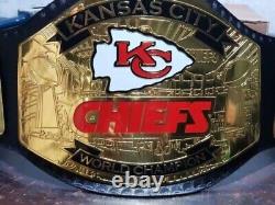 Kansas City Chiefs Super bowl Championship NFL Leather Title belt Adult Size