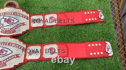 Kansas City Chiefs Super bowl Championship Title NFL belt Adult Size 4mm Zinc