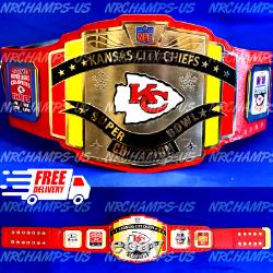 Kansas City Chiefs Superbowl 58 LVIII Championship Leather Belt 2024 Football