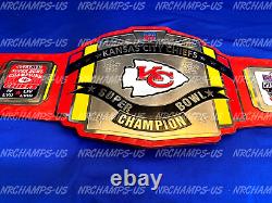 Kansas City Chiefs Superbowl 58 LVIII Championship Leather Belt 2024 Football