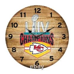 Kansas City Chiefs Superbowl Champions Authentic Oak Barrel 21 Clock