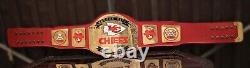 Kansas City Chiefs Superbowl Championship Leather title belt Adult size 2mm NEW