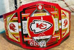 Kansas City Chiefs Superbowl Championship NFL Leather title belt Adult size