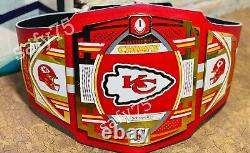 Kansas City Chiefs Superbowl Championship NFL Leather title belt Adult size