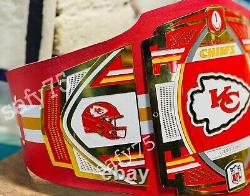 Kansas City Chiefs Superbowl Championship NFL Leather title belt Adult size