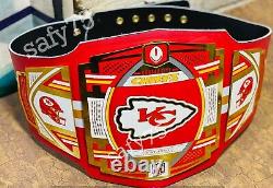 Kansas City Chiefs Superbowl Championship NFL Leather title belt Adult size