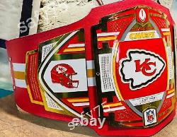 Kansas City Chiefs Superbowl Championship NFL Leather title belt Adult size