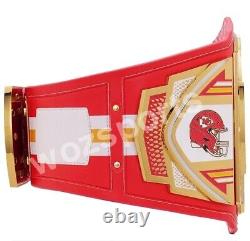 Kansas City Chiefs Superbowl Championship NFL Leather title belt Adult size 2mm