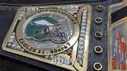 Kansas City Chiefs Superbowl Championship Title Belt NFL Stacked Plated Belt